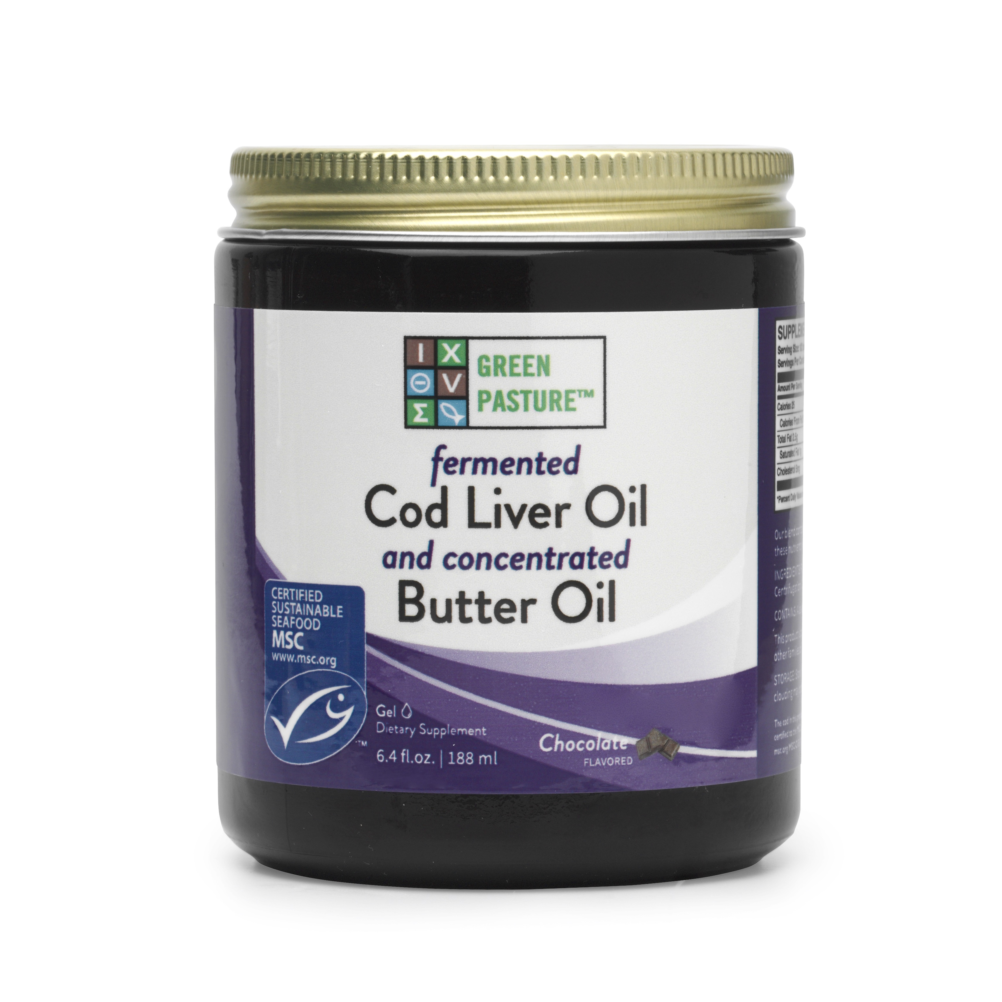 Cod Liver Oil/Butter Oil Blend Chocolate 6.4 fl.oz (188mls)
