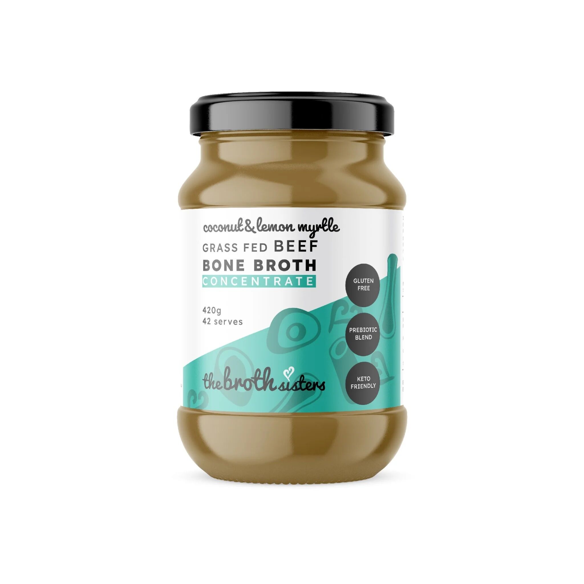 Broth Sisters Coconut and Lemon Myrtle Beef Bone Broth Concentrate 420g