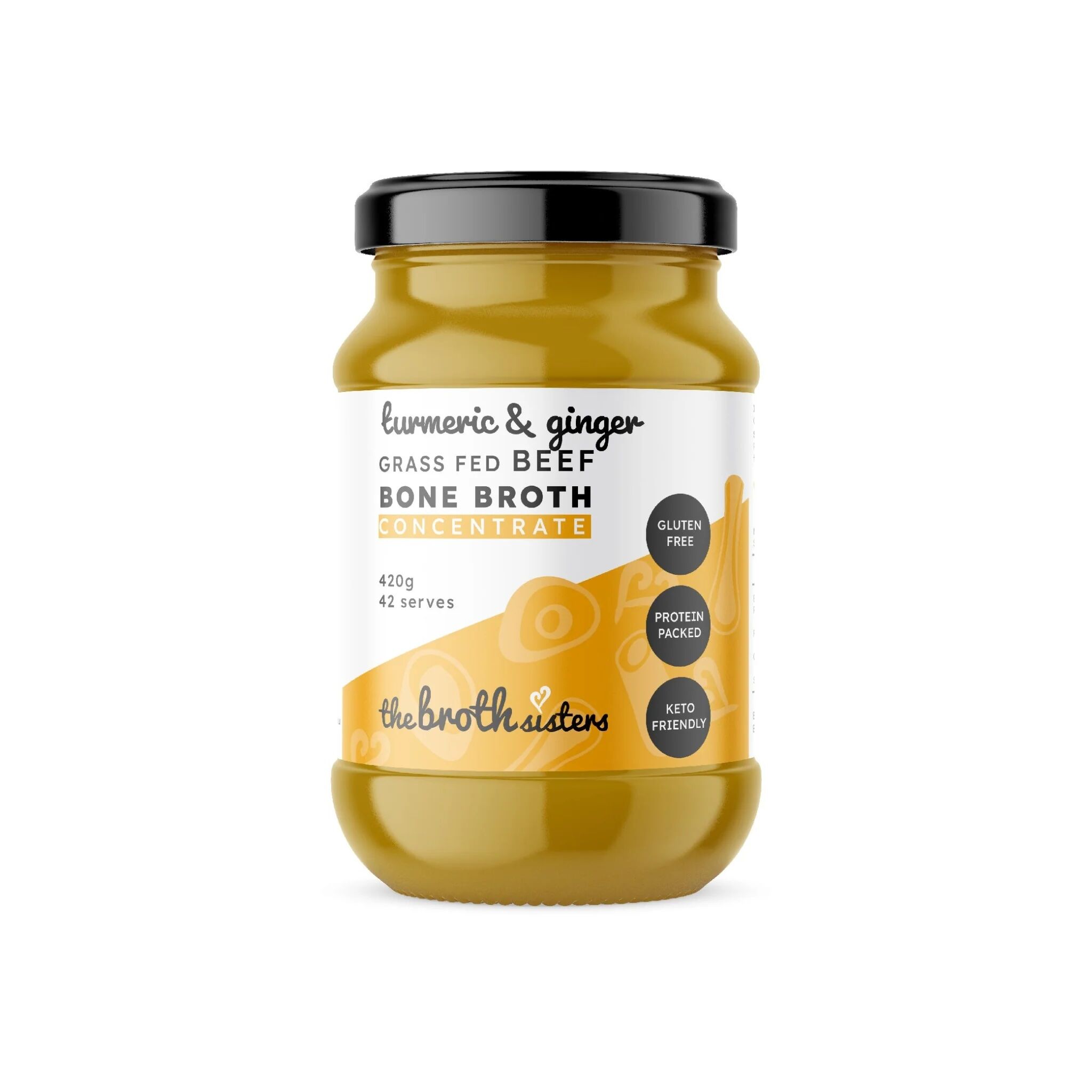 Broth Sisters Turmeric and Ginger Beef Bone Broth Concentrate 420g