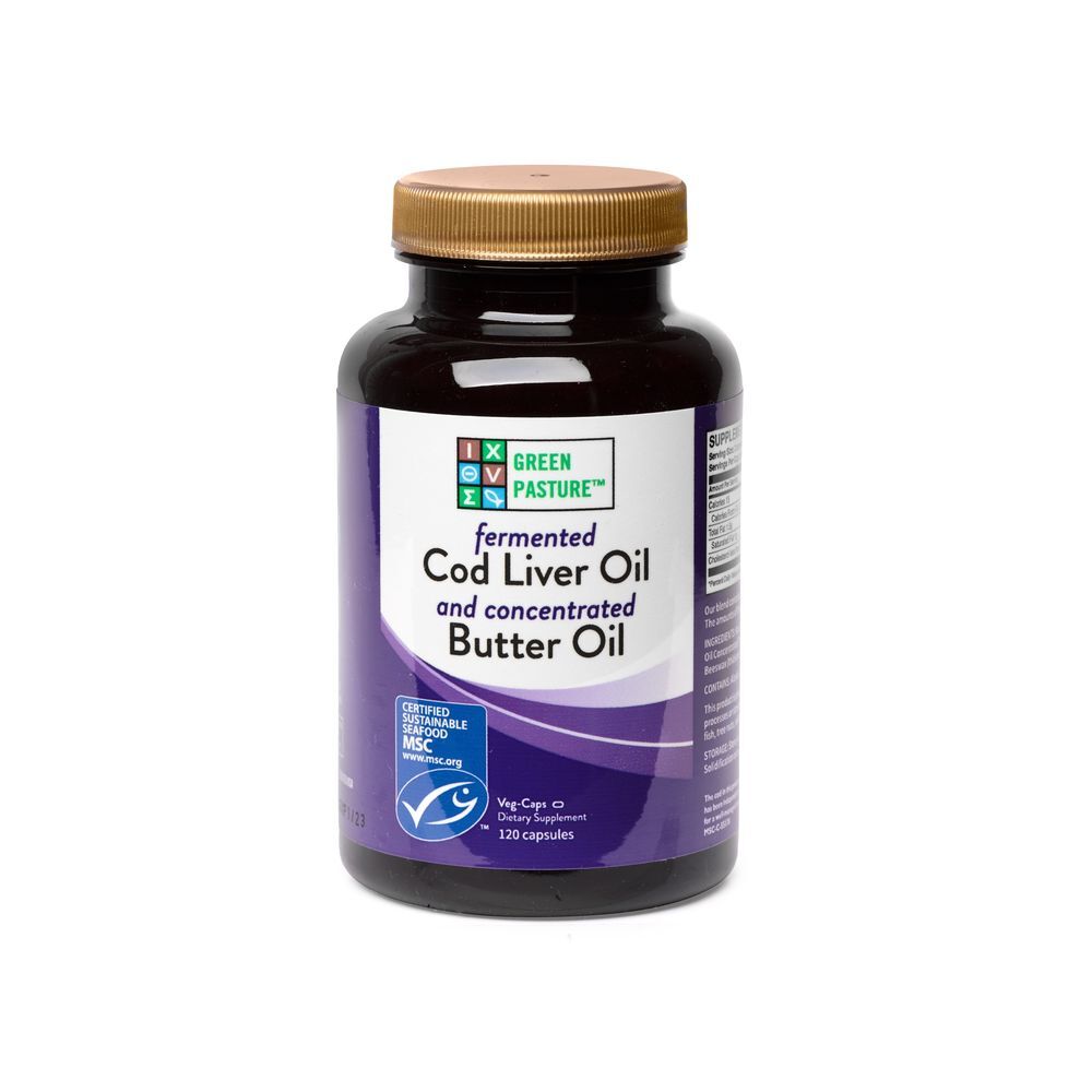 Cod Liver Oil/Butter Oil blend 120 Capsules