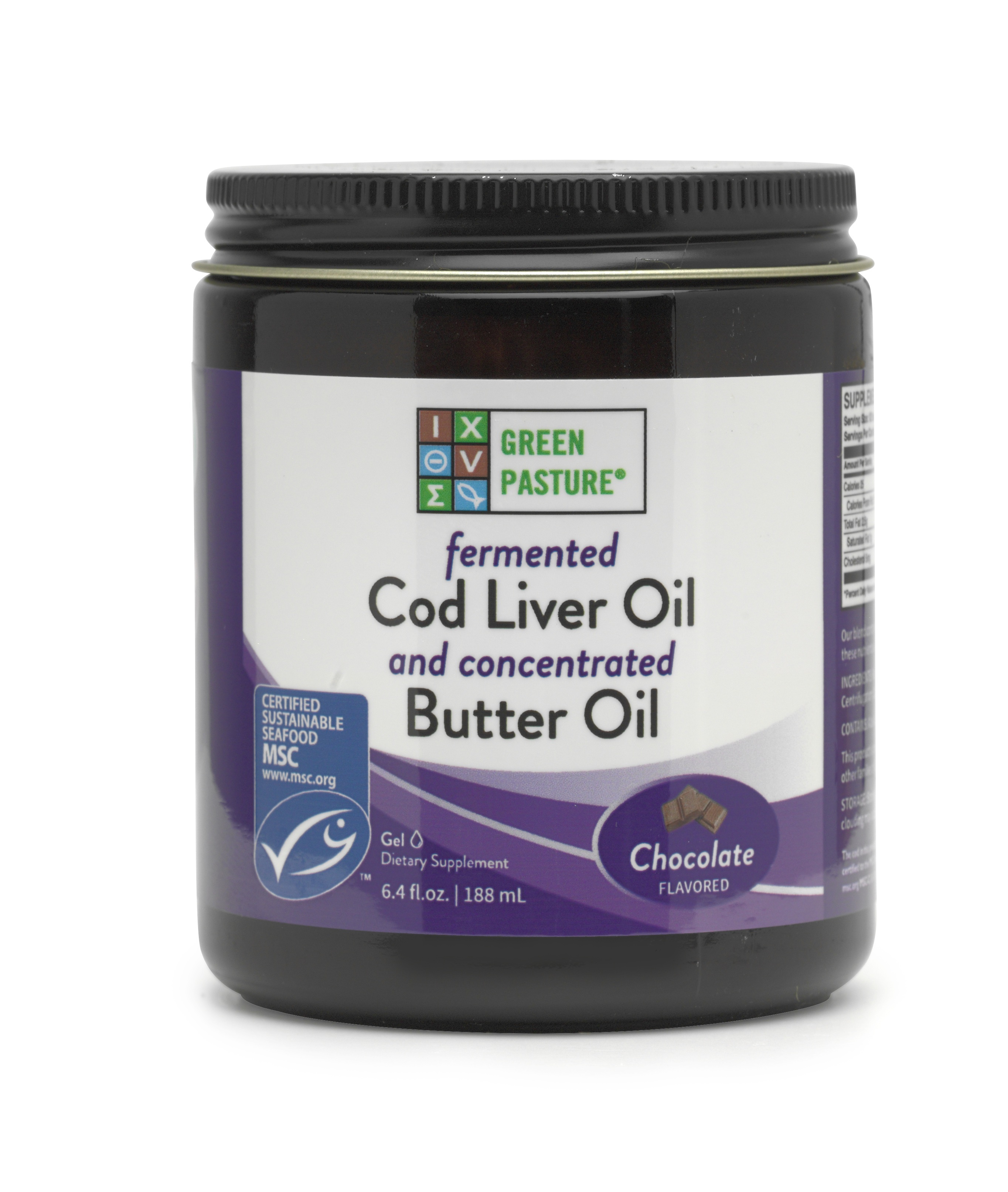 Cod Liver Oil/Butter Oil Blend Chocolate 6.4 fl.oz (188mls)