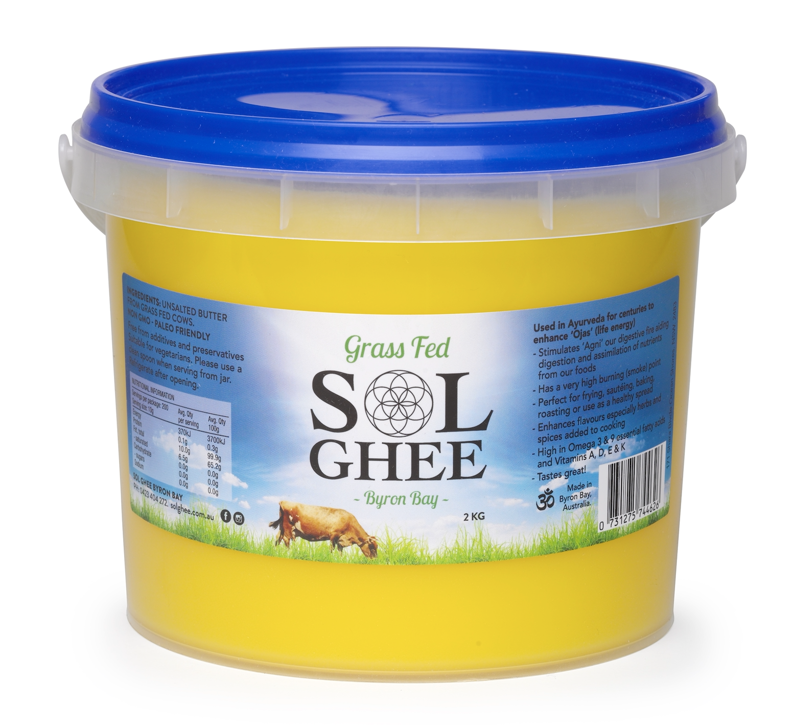 Sol Grass Fed Ghee 2kg