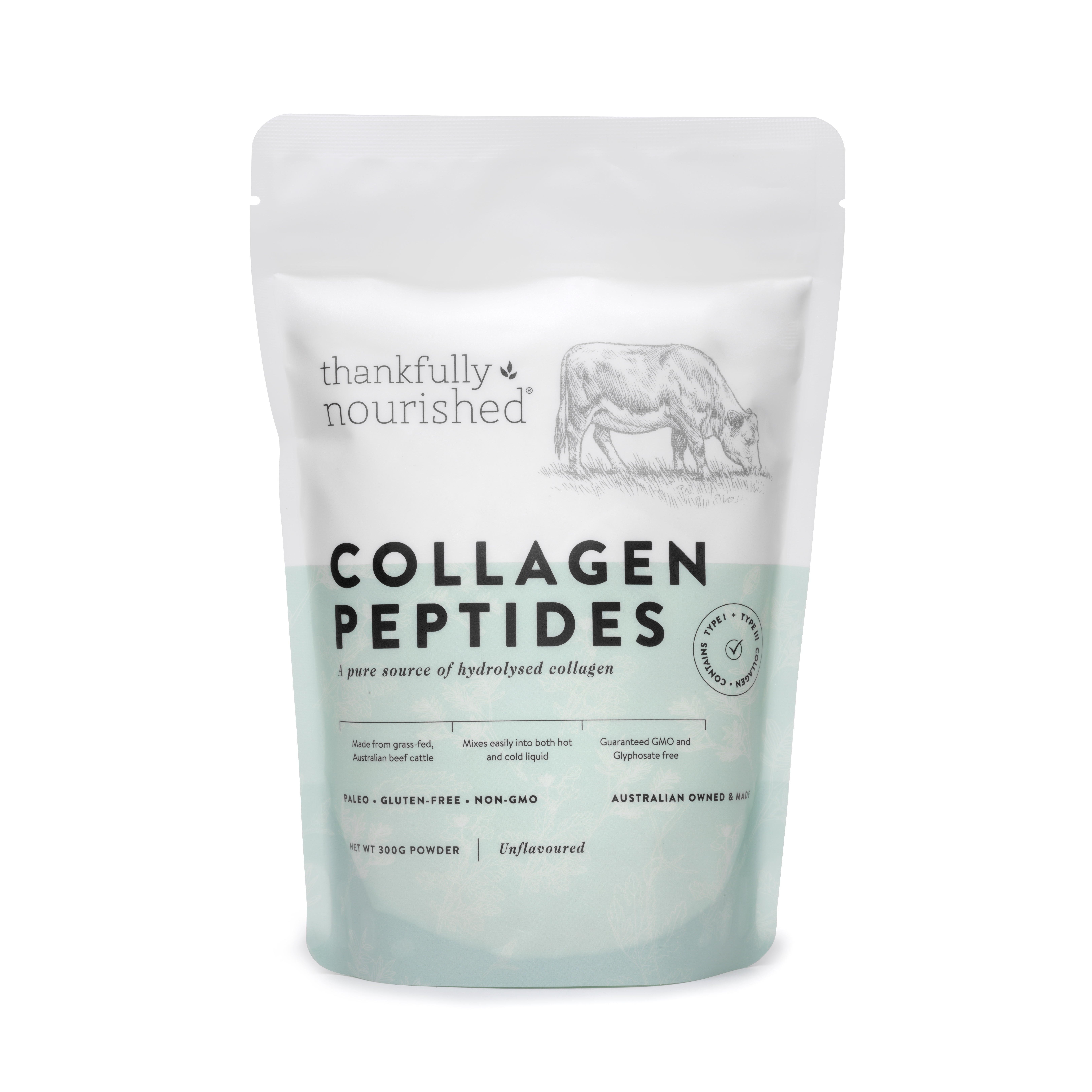 Thankfully Nourished Collagen Peptides 300g