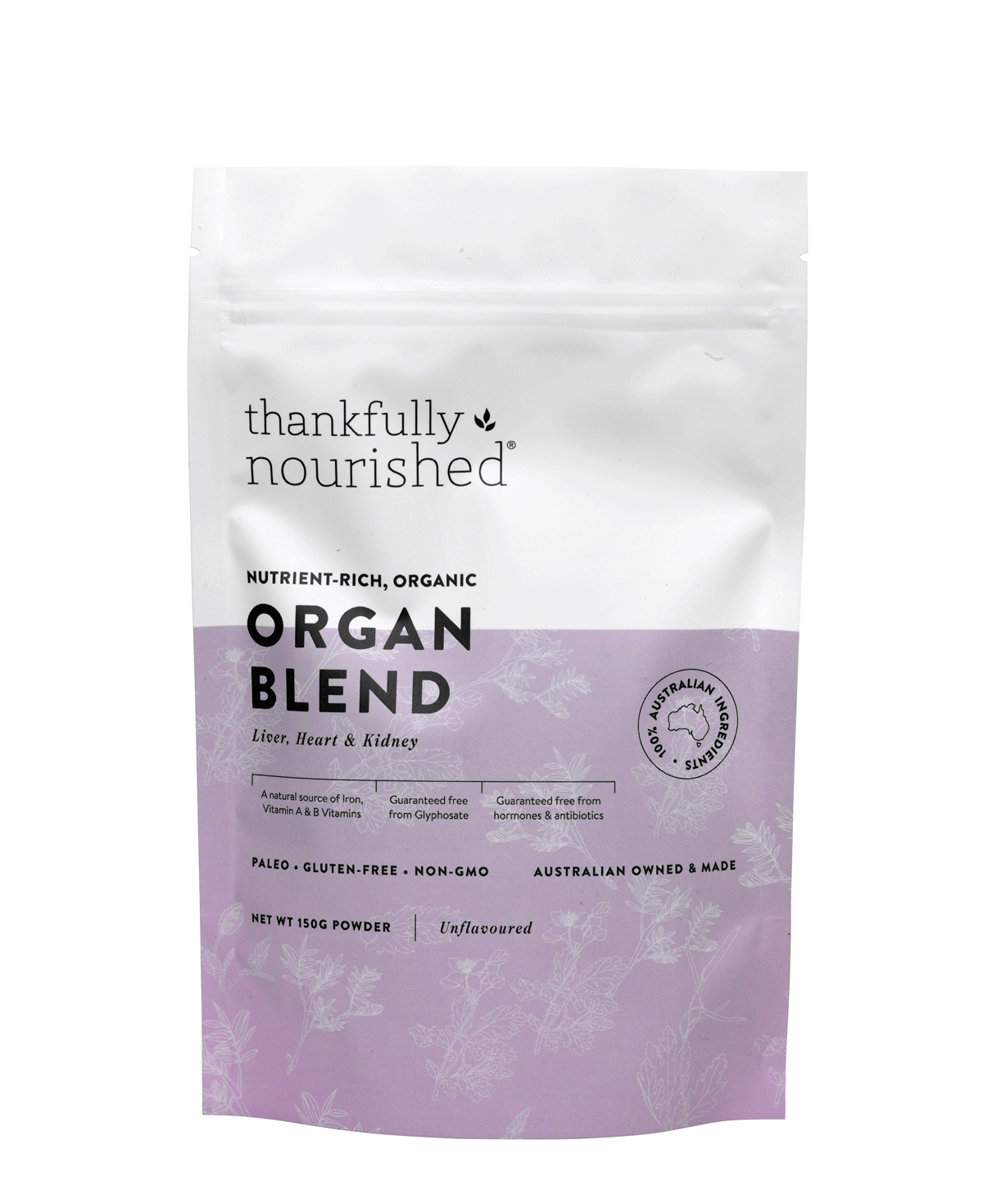 Thankfully Nourished Organic Organ Blend 150g
