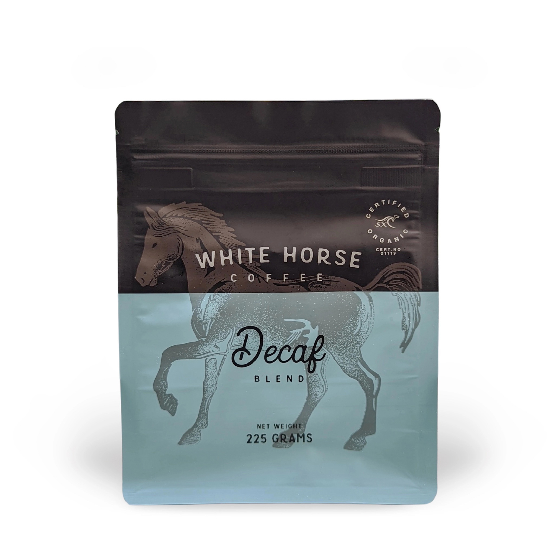 Organic White Horse Coffee -  Decaf Blend 225g