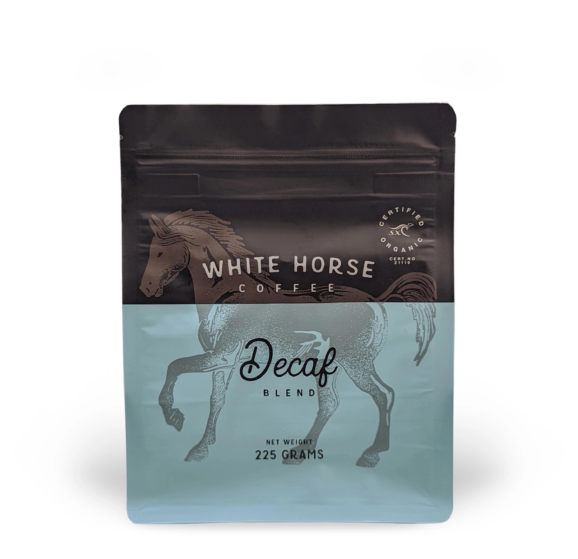 Organic White Horse Coffee -  Decaf Blend 225g