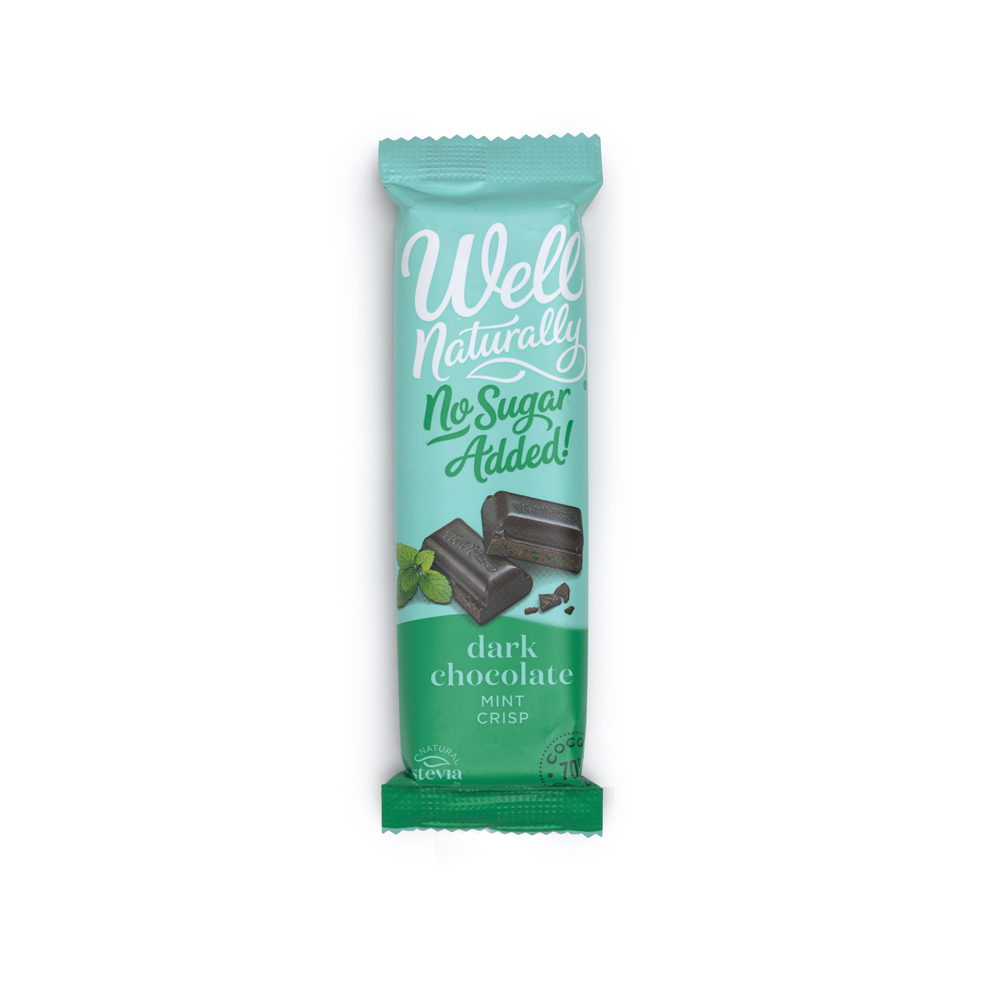 Well Naturally Dark Chocolate Mint Crisp 45g